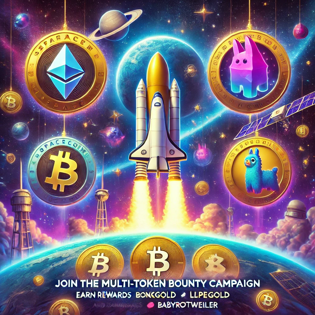 SpaceRaceCoin Launches Multi-Token Bounty Campaign Featuring BonkGold, PepeGold, Llama, and BabyRottweiler